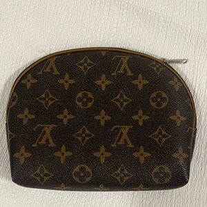 Louis Vuitton Brown and Tan Monogram Pouch